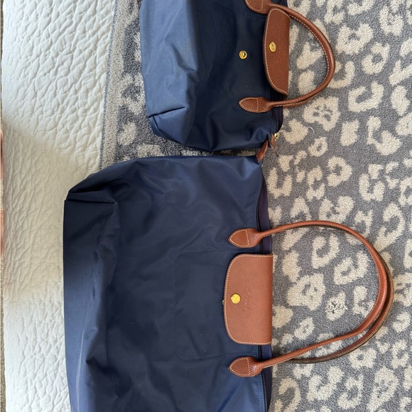 Longchamp navy blue matching tote - Picture 1 of 13